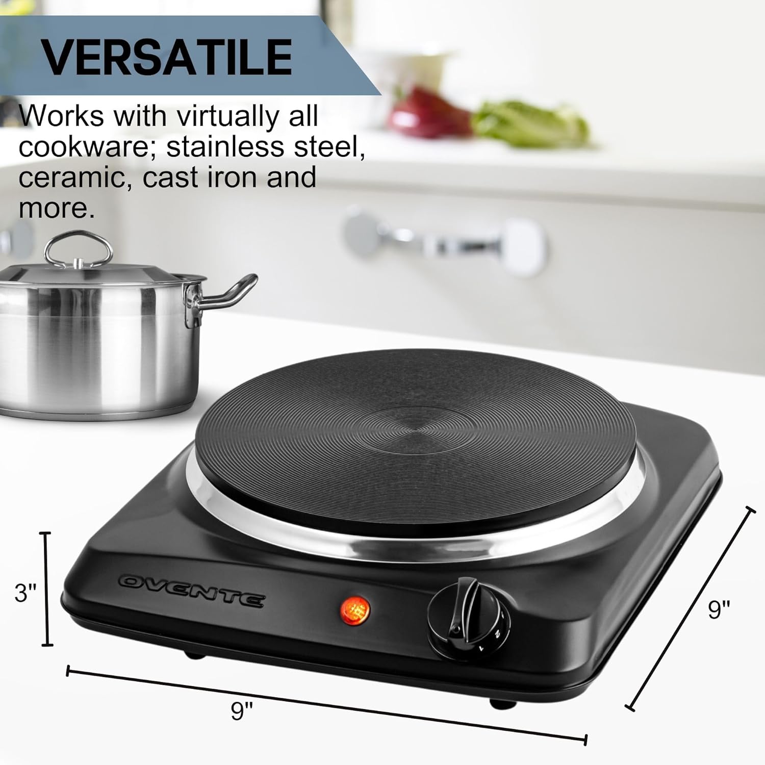 OVENTE Electric Countertop Single Burner