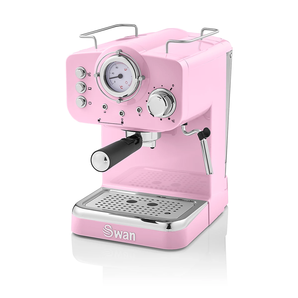 Swan Retro Pink Espresso Machine